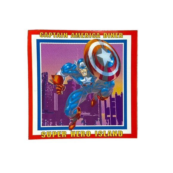 Universal Studios Marvel Super Hero Island Captain America Diner Sticker - Picture 1 of 1